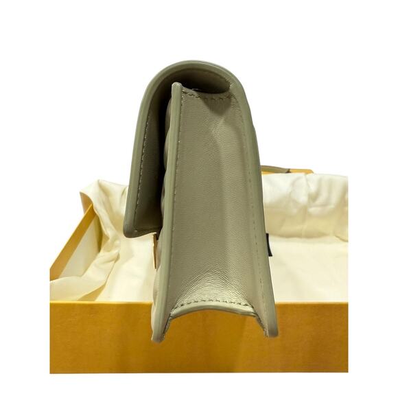 Fendi Wallet on Chain Baguette FF Leather Sage Green Crossbody Shoulder Bag - Picture 6 of 9